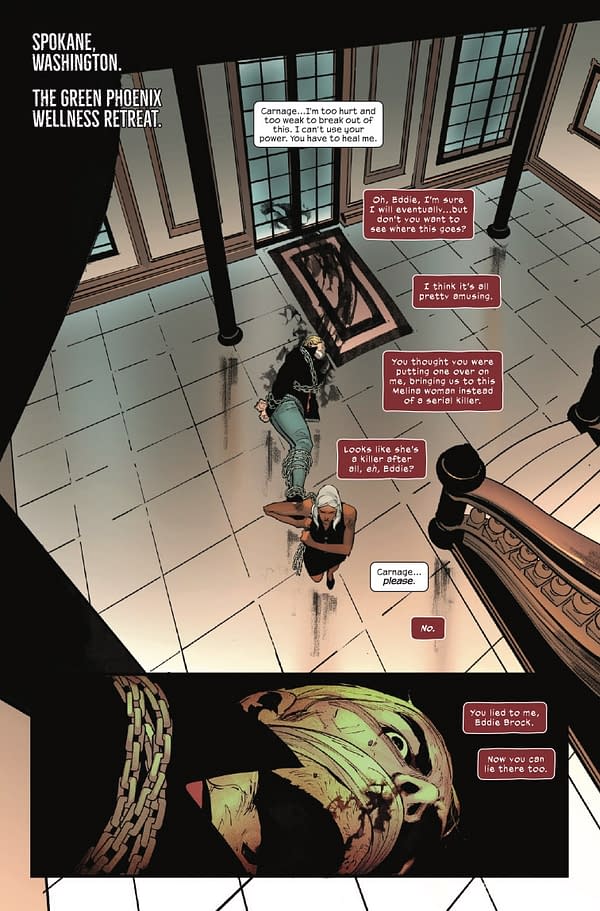 Interior preview page from EDDIE BROCK: CARNAGE #9 JESUS SAIZ COVER