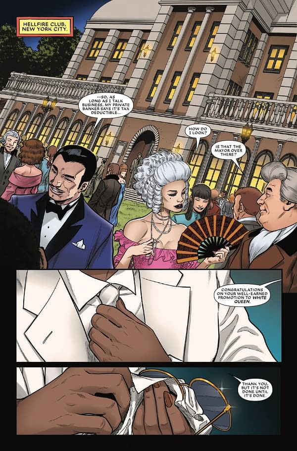 Interior preview page from EMMA FROST: THE WHITE QUEEN #5 DAVID NAKAYAMA COVER