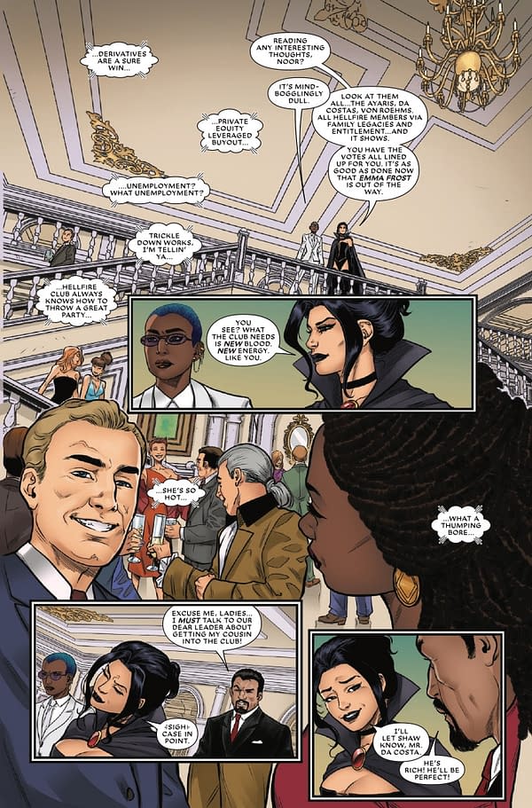 Interior preview page from EMMA FROST: THE WHITE QUEEN #5 DAVID NAKAYAMA COVER