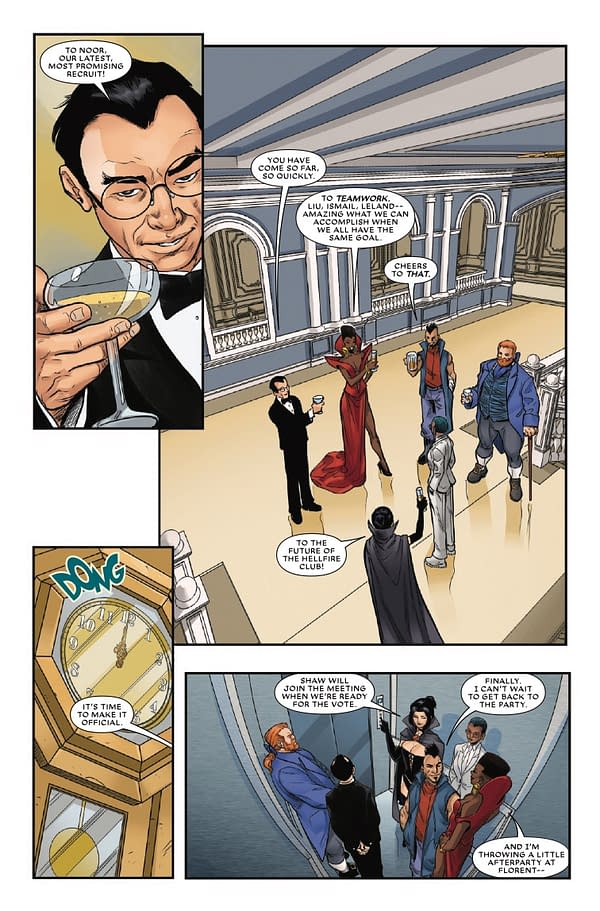 Interior preview page from EMMA FROST: THE WHITE QUEEN #5 DAVID NAKAYAMA COVER