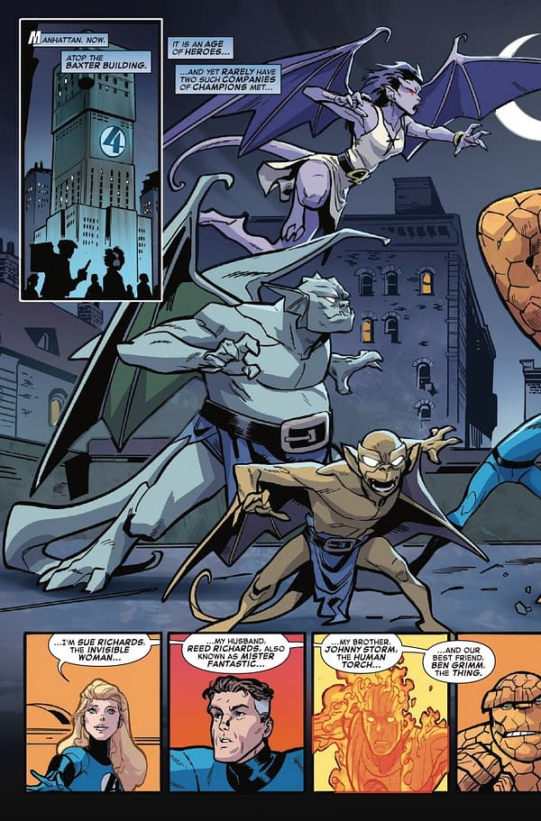 Interior preview page from FANTASTIC FOUR/GARGOYLES #1 TAURIN CLARKE COVER