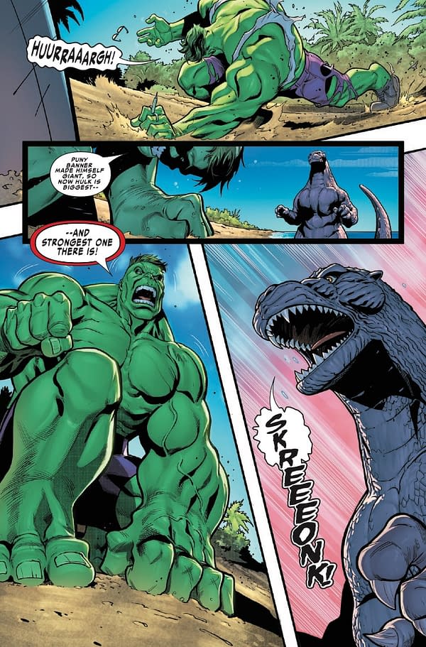 Interior preview page from GODZILLA DESTROYS THE MARVEL UNIVERSE #4 MARK BROOKS COVER