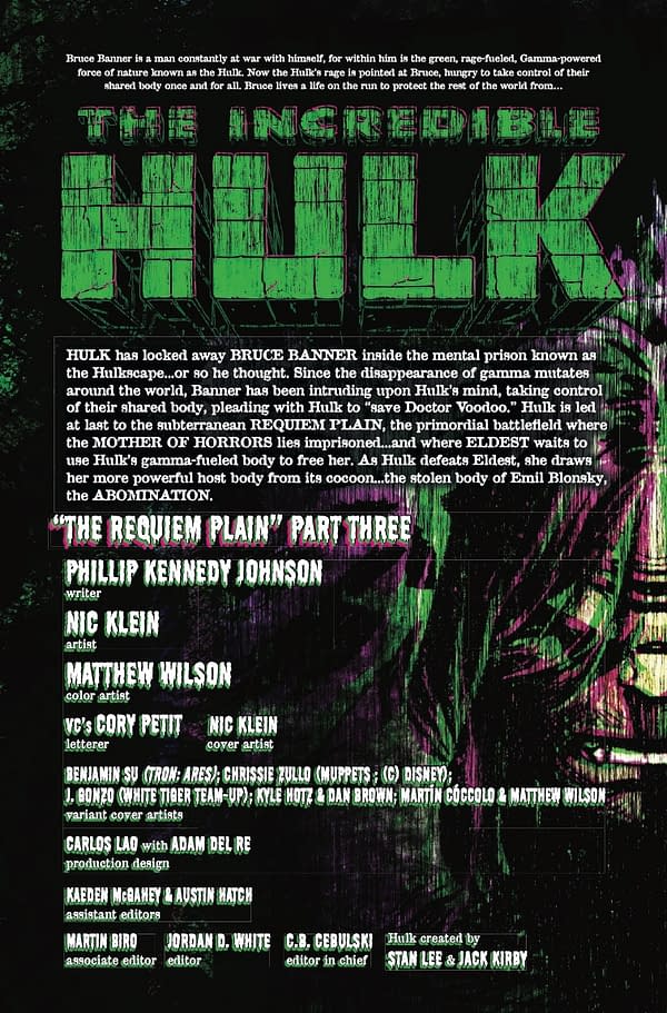 Interior preview page from INCREDIBLE HULK #30 NIC KLEIN COVER