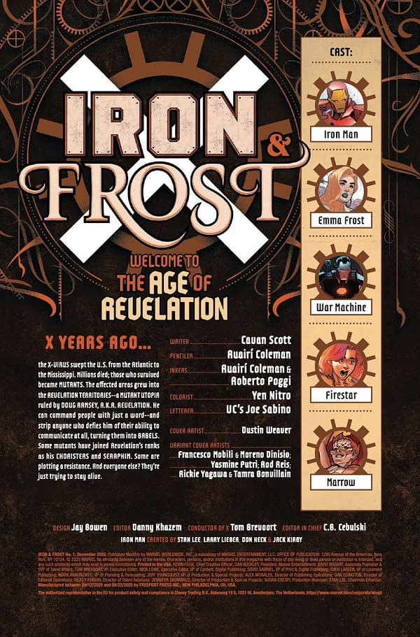 Interior preview page from IRON AND FROST #1 RYAN BROWN COVER