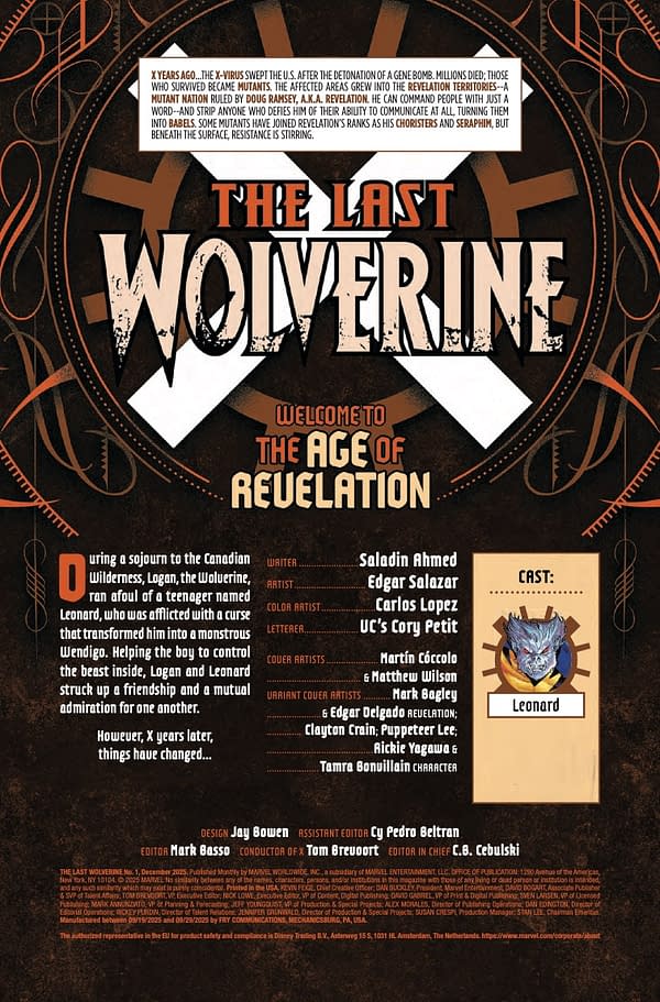 Interior preview page from LAST WOLVERINE #1 MARTIN COCCOLO COVER