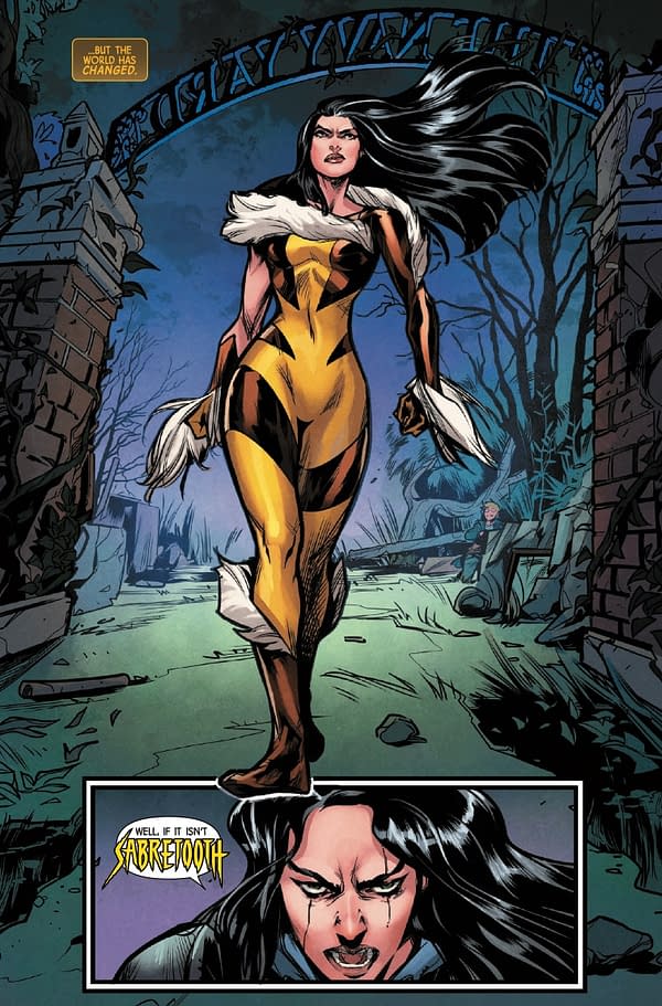 Interior preview page from LAURA KINNEY: SABRETOOTH #1 ELENA CASAGRANDE COVER