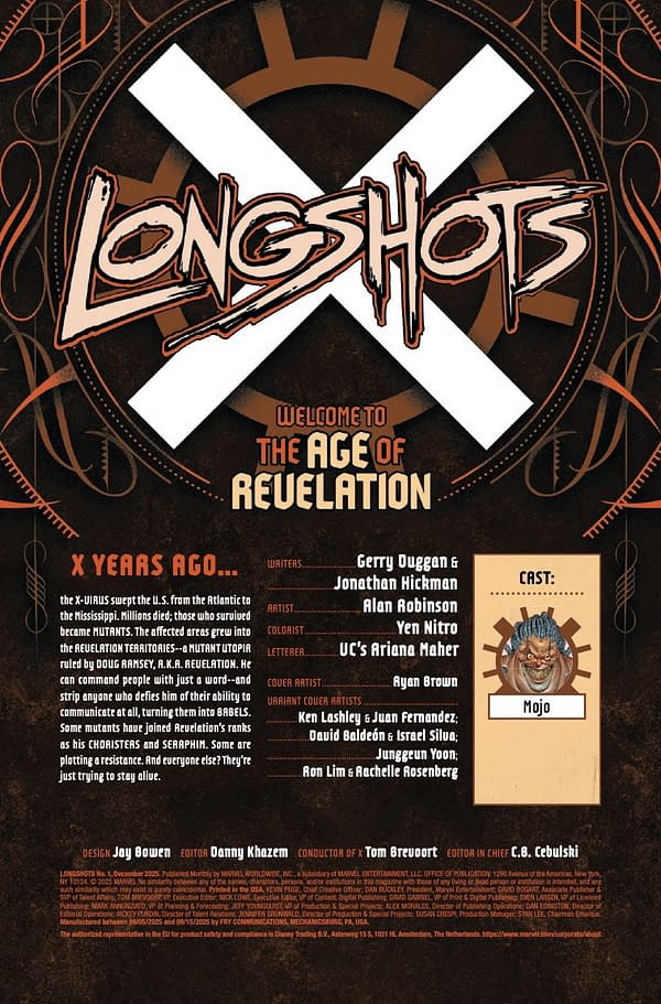 Interior preview page from LONGSHOTS #1 DUSTIN WEAVER COVER