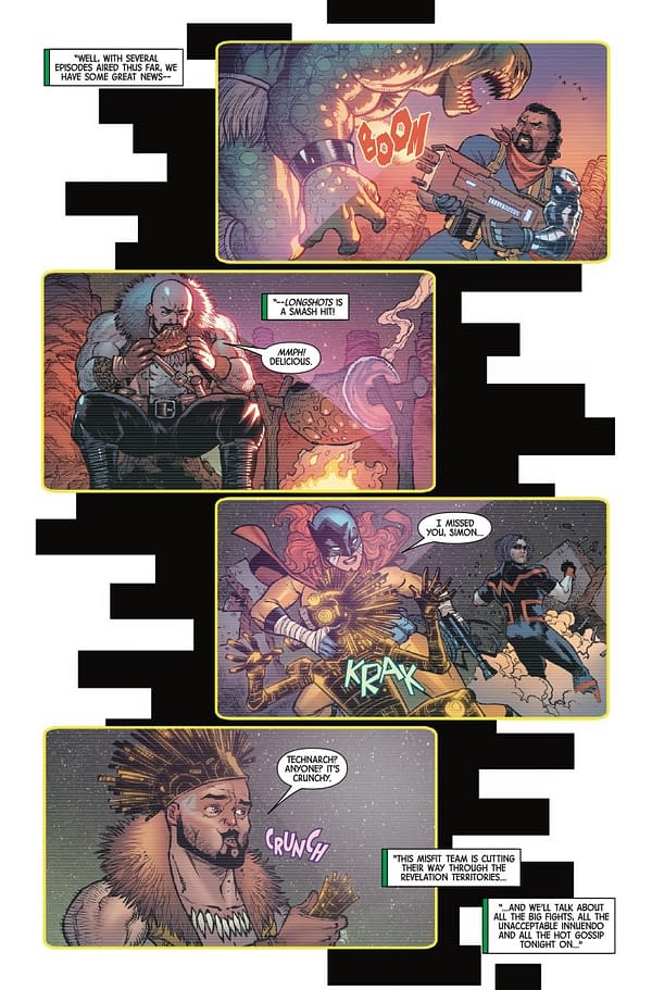 Interior preview page from LONGSHOTS #2 DUSTIN WEAVER COVER