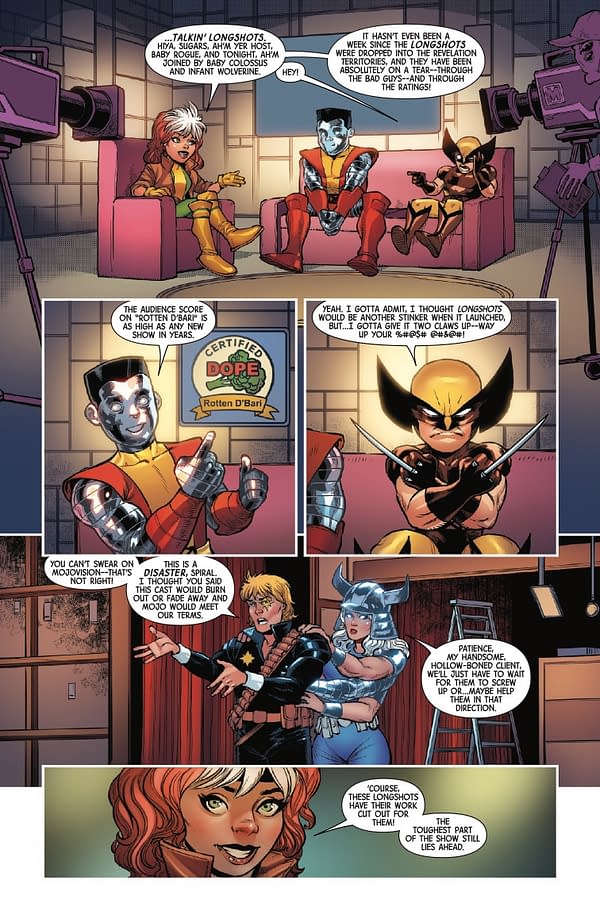 Interior preview page from LONGSHOTS #2 DUSTIN WEAVER COVER