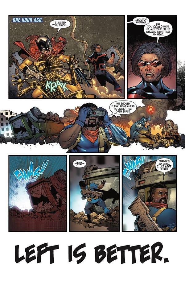 Interior preview page from LONGSHOTS #2 DUSTIN WEAVER COVER