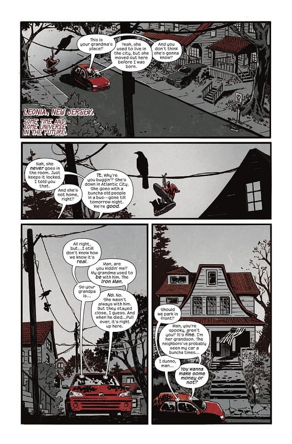 Interior preview page from MARVEL: BLACK WHITE AND BLOOD AND GUTS #1 E.M. GIST COVER