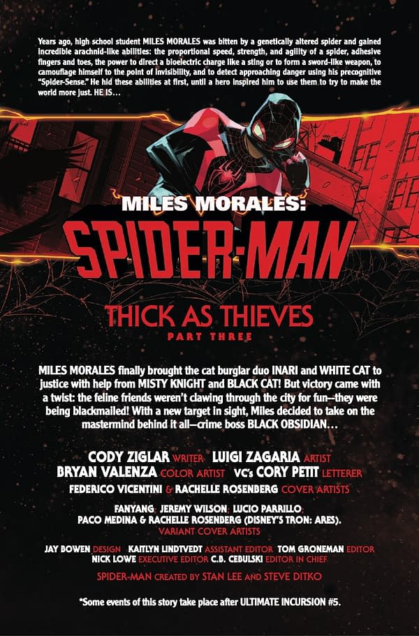 Interior preview page from MILES MORALES: SPIDER-MAN #39 FEDERICO VICENTINI COVER