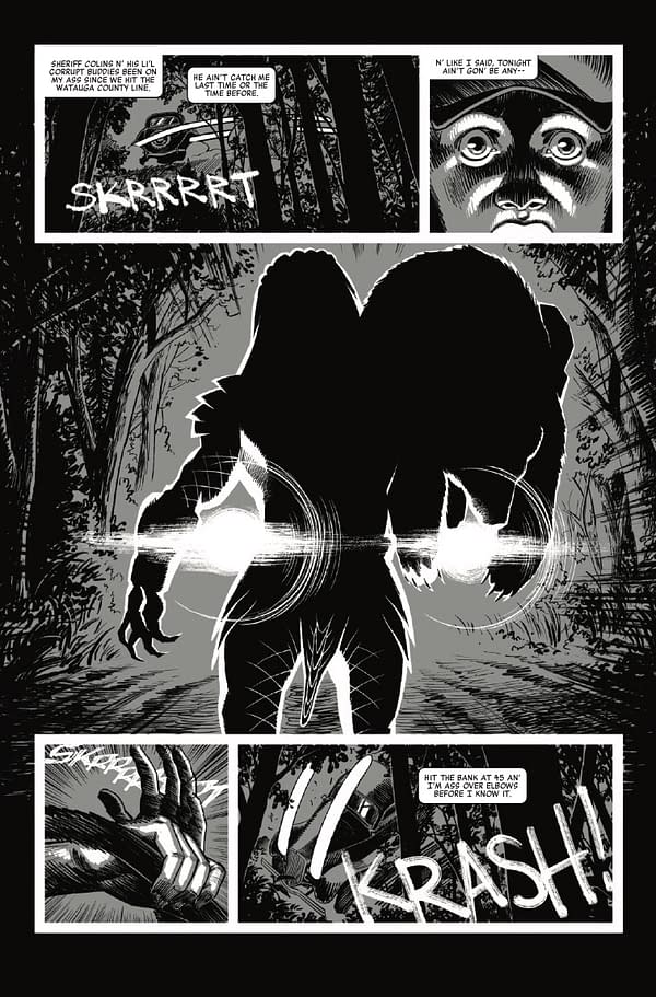 Interior preview page from PREDATOR: BLACK WHITE AND BLOOD #4 NETHO DIAZ COVER