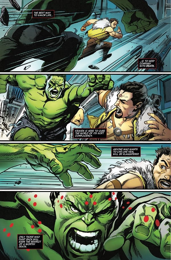 Interior preview page from PREDATOR KILLS THE MARVEL UNIVERSE #3 LEINIL YU COVER