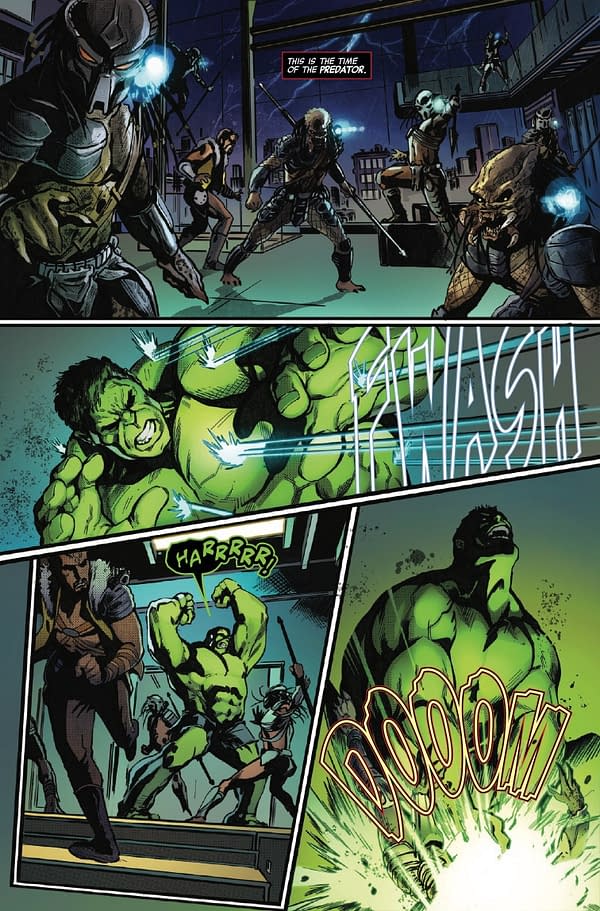 Interior preview page from PREDATOR KILLS THE MARVEL UNIVERSE #3 LEINIL YU COVER