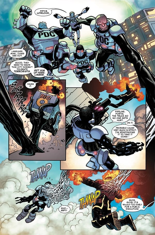 Interior preview page from RADIOACTIVE SPIDER-MAN #1 GIUSEPPE CAMUNCOLI COVER