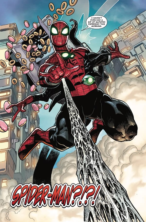 Interior preview page from RADIOACTIVE SPIDER-MAN #1 GIUSEPPE CAMUNCOLI COVER