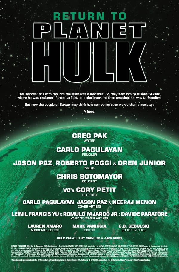 Interior preview page from RETURN TO PLANET HULK #1 CARLO PAGULAYAN COVER