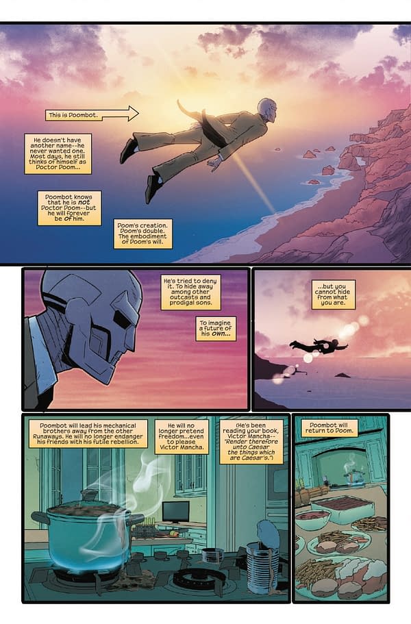 Interior preview page from RUNAWAYS #5 STEPHANIE HANS COVER