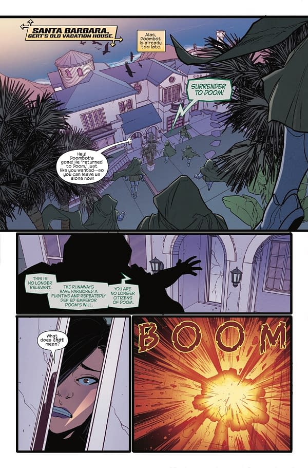 Interior preview page from RUNAWAYS #5 STEPHANIE HANS COVER
