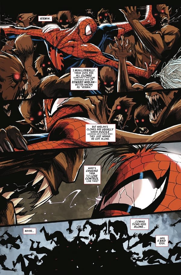Interior preview page from SPIDER-MAN AND WOLVERINE #6 KAARE ANDREWS COVER