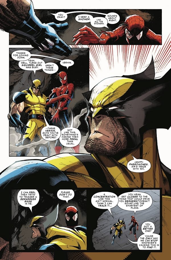 Interior preview page from SPIDER-MAN AND WOLVERINE #6 KAARE ANDREWS COVER