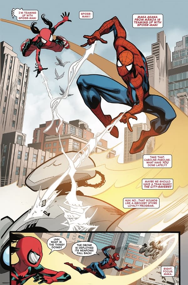 Interior preview page from SPIDER-GIRL #5 DAVID NAKAYAMA COVER