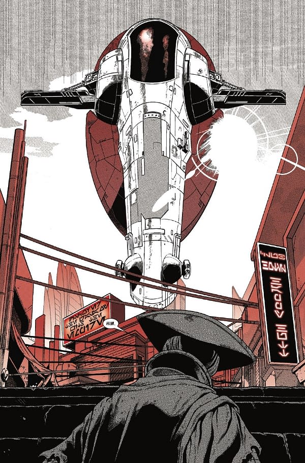 Interior preview page from STAR WARS: BOBA FETT - BLACK WHITE AND RED #2 DERRICK CHEW COVER