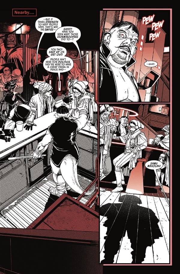 Interior preview page from STAR WARS: BOBA FETT - BLACK WHITE AND RED #2 DERRICK CHEW COVER