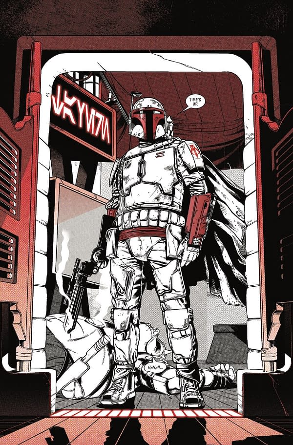 Interior preview page from STAR WARS: BOBA FETT - BLACK WHITE AND RED #2 DERRICK CHEW COVER