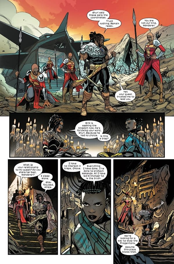 Interior preview page from ULTIMATE BLACK PANTHER #21 STEFANO CASELLI COVER