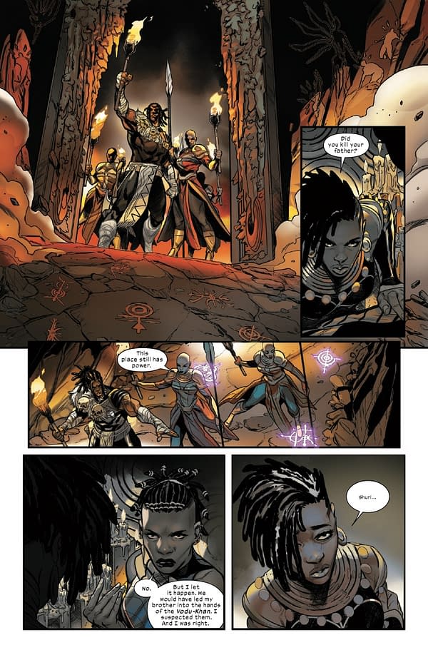 Interior preview page from ULTIMATE BLACK PANTHER #21 STEFANO CASELLI COVER