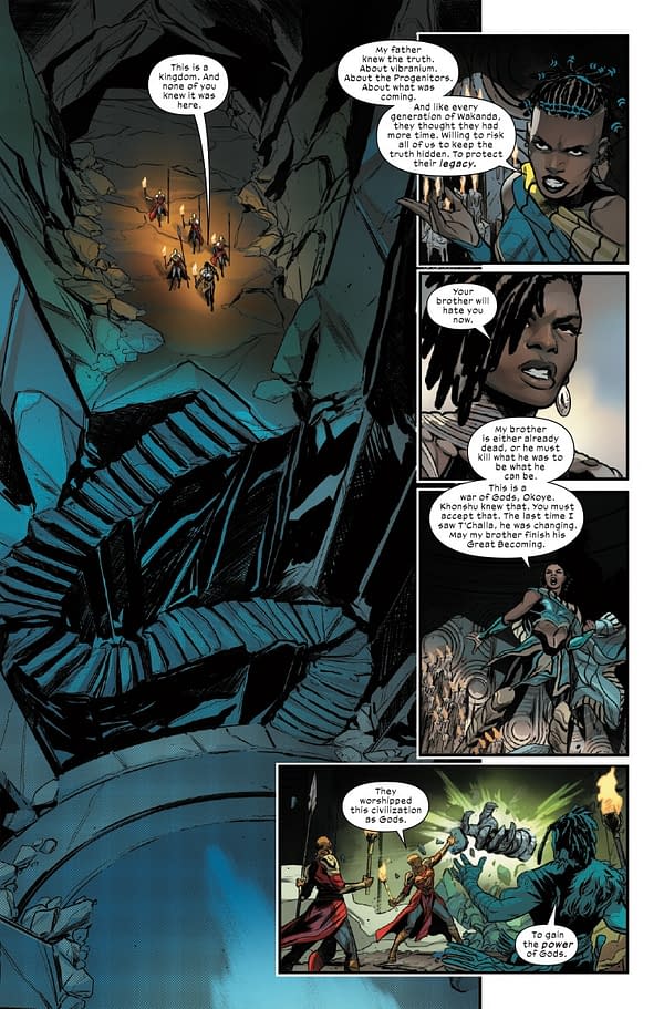 Interior preview page from ULTIMATE BLACK PANTHER #21 STEFANO CASELLI COVER