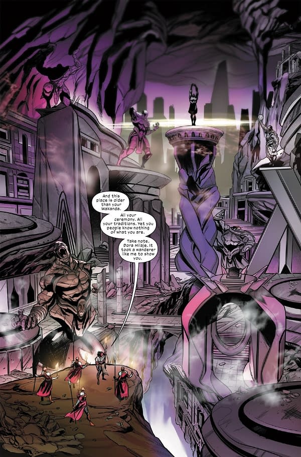 Interior preview page from ULTIMATE BLACK PANTHER #21 STEFANO CASELLI COVER