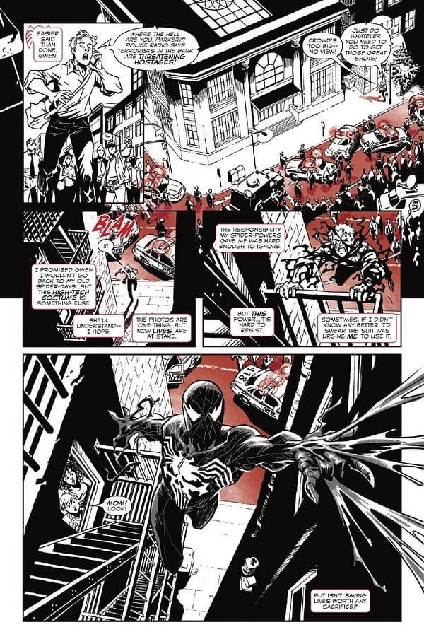 Interior preview page from VENOM: BLACK WHITE AND BLOOD #3 KEVIN EASTMAN COVER