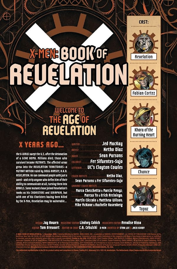 Interior preview page from X-MEN: BOOK OF REVELATION #1 NETHO DIAZ COVER