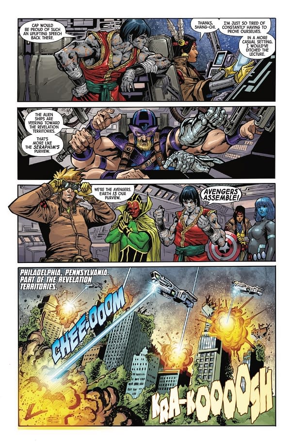 Interior preview page from X-VENGERS #1 MIKE MCKONE COVER