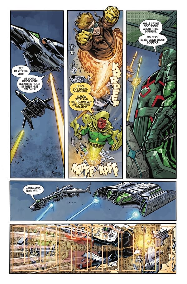 Interior preview page from X-VENGERS #1 MIKE MCKONE COVER