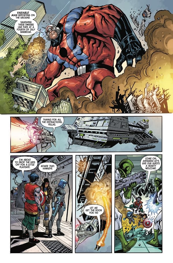 Interior preview page from X-VENGERS #1 MIKE MCKONE COVER