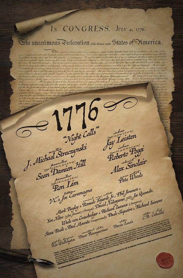 Interior preview page from 1776 #1 PETE WOODS COVER