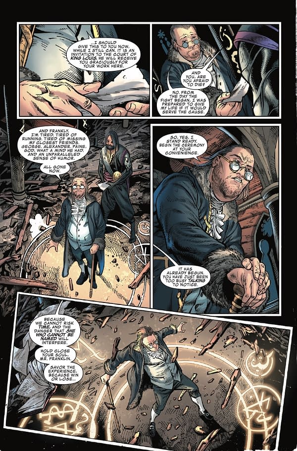 Interior preview page from 1776 #1 PETE WOODS COVER