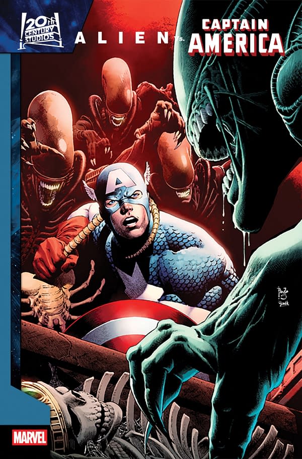 Cover image for ALIEN VS. CAPTAIN AMERICA #1 PAULO SIQUEIRA VARIANT