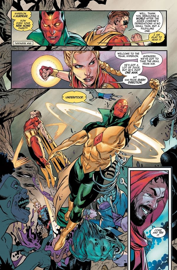 Interior preview page from AVENGERS #32 CAFU COVER