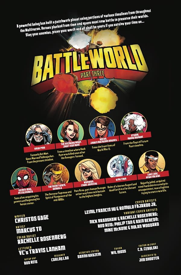 Interior preview page from BATTLEWORLD #3 LEINIL YU COVER