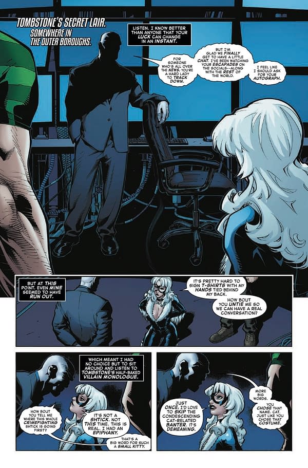 Interior preview page from BLACK CAT #4 ADAM HUGHES COVER