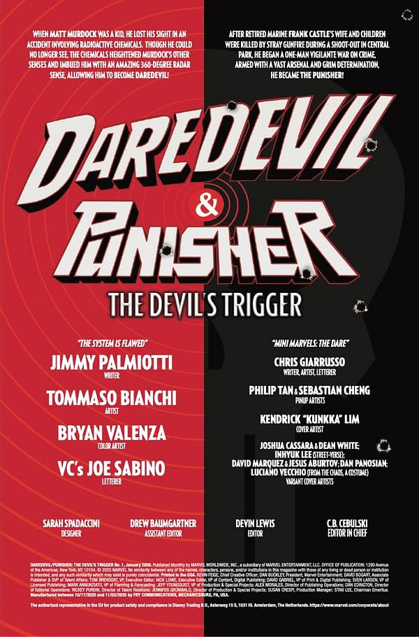 Interior preview page from DAREDEVIL/PUNISHER: THE DEVIL'S TRIGGER #1 KENDRICK "KUNKKA" LIM COVER