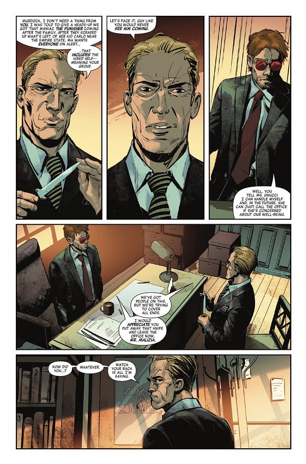 Interior preview page from DAREDEVIL/PUNISHER: THE DEVIL'S TRIGGER #1 KENDRICK "KUNKKA" LIM COVER