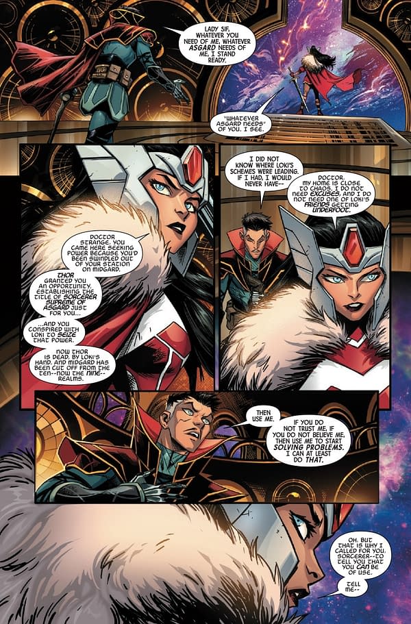 Interior preview page from DOCTOR STRANGE #1 ALEX HORLEY COVER