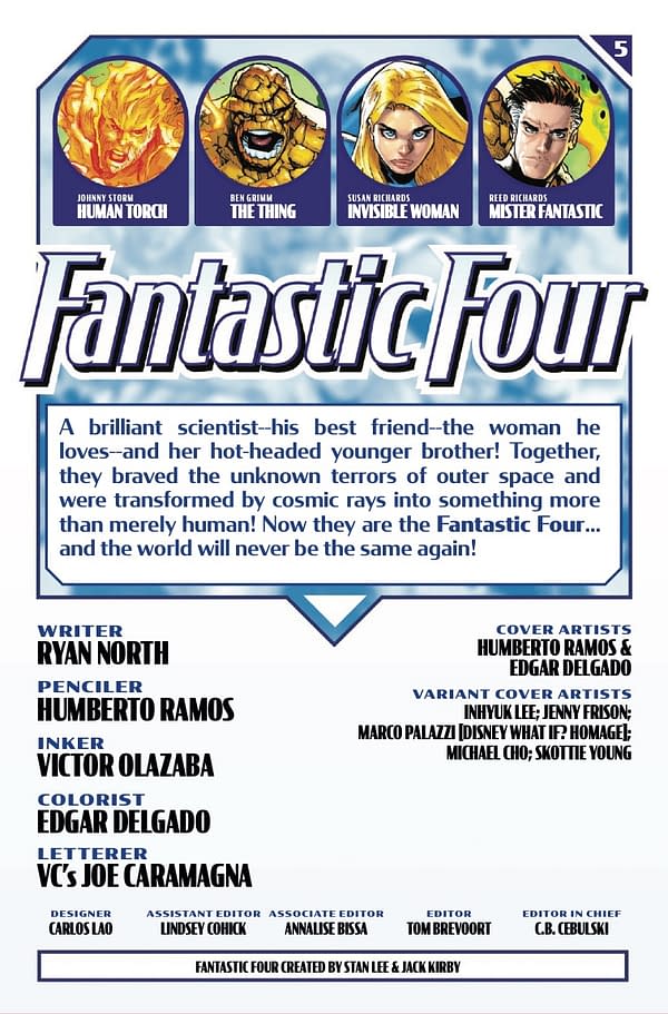 Interior preview page from FANTASTIC FOUR #5 HUMBERTO RAMOS COVER