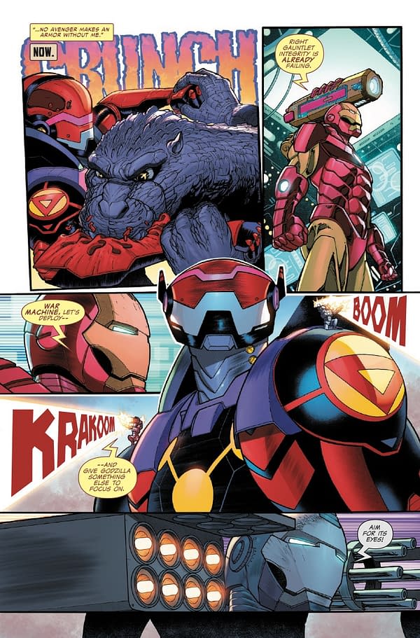 Interior preview page from GODZILLA DESTROYS THE MARVEL UNIVERSE #5 MARK BROOKS COVER